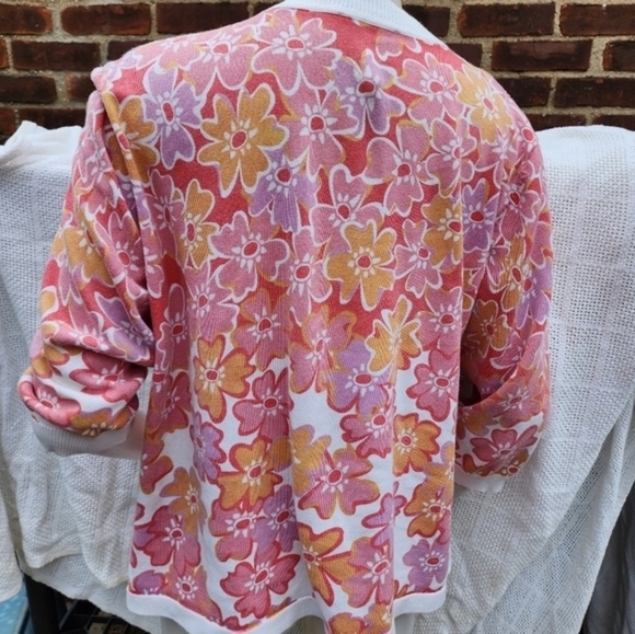 Bob Mackie Floral Cropped Sweater XL- 1X - Picture 2 of 9